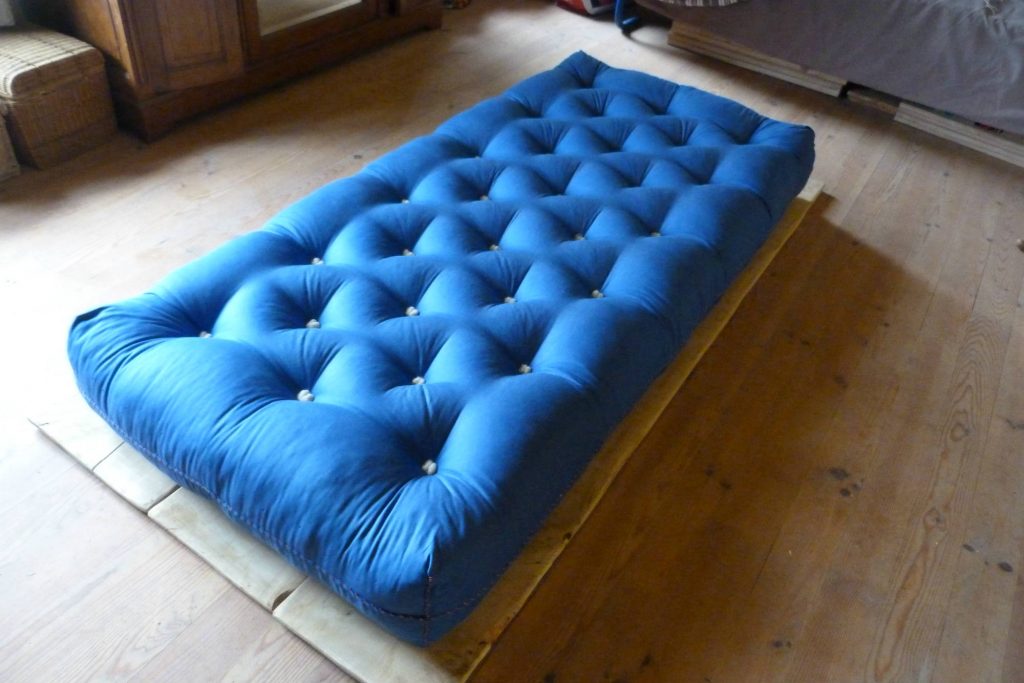 Matelas Futon 90 x 190. Toile coton bio